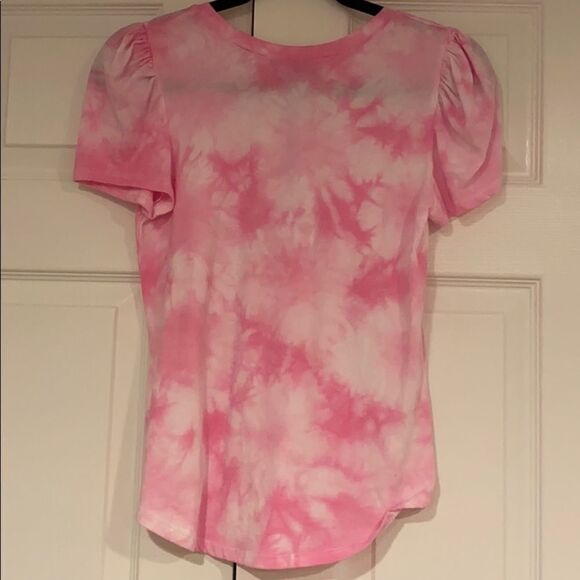 Generation Love Pink & White Tie Dye Puff Sleeve T-Shirt Size XS - Picture 6 of 6